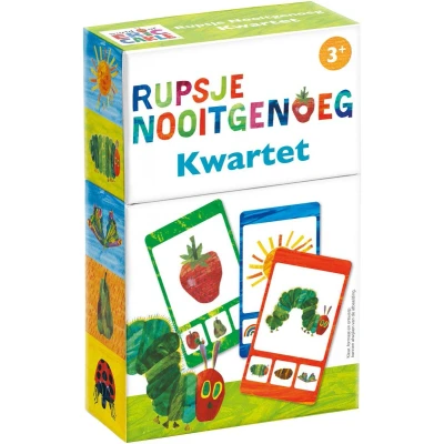 Afbeelding van Rupsje Nooitgenoeg kwartet educatief spel cadeautip 32 kaarten, 8 kwartetten vanaf 3 jaar Bambolino Toys