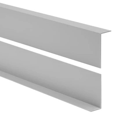 Afbeelding van Quest PVC randbeschermingshoek, zonder plakband, randband en hoekbescherming, hoekprofiel, 50 x 20 mm, 200 cm, grijs