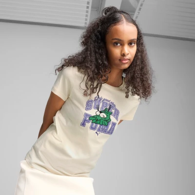 Afbeelding van Puma Super Tshirt print, Dames, Maat: XS, Alpine snow