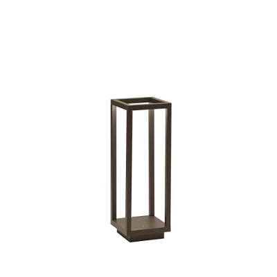 Afbeelding van Zafferano, Home Pro Lamp, Oplaadbare en Draadloze Tafellamp met Aanraakbediening, Geschikt voor Woonkamer Buiten, Dimmer, 3000 K, Hoogte 29,4 cm, Cortenkleur