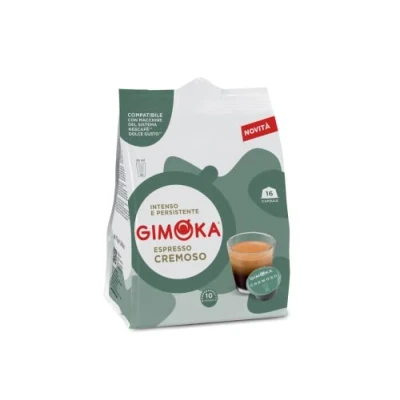 Afbeelding van Gimoka Compatibel met Nescafé Dolce Gusto 64 capsules Romige smaak Intensiteit 10 Made in Italy 4 dozen van 16