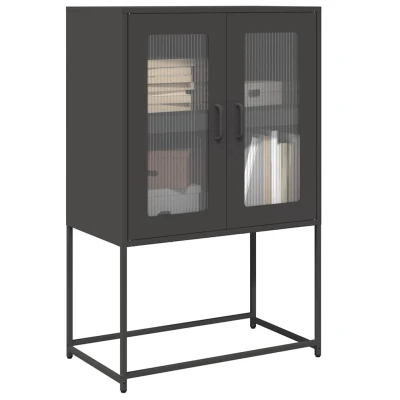 Afbeelding van vidaXL Hoge kast 68x39x107 cm staal zwart