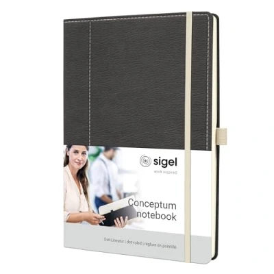 Afbeelding van Sigel notitieboek Conceptum A4 194 pagina&#039;s 80 grams dots grijs/wit SI CO696