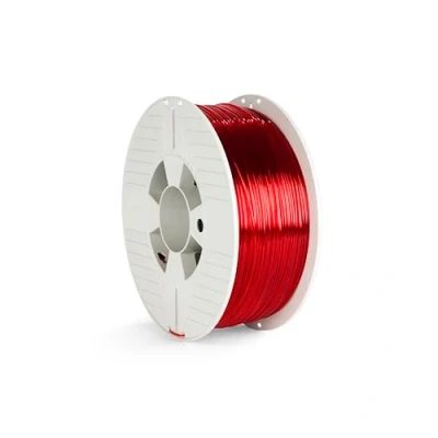 Afbeelding van Verbatim 55054 3D Printer Filament PET G 1.75mm 1Kg Rood Transparant