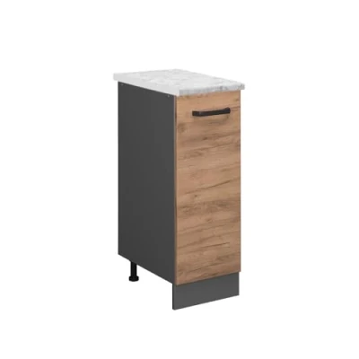 Afbeelding van Vicco Apotheekkast R Line, Krachtige eik goud/Antraciet, 30 cm WB Marmer