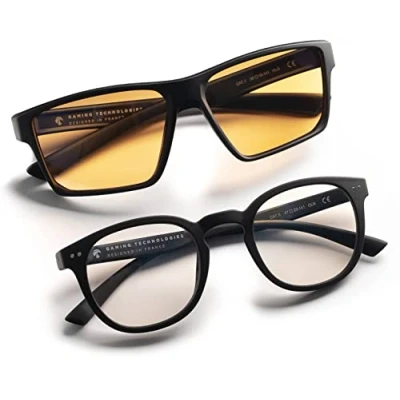 Afbeelding van Horus X ® Bril tegen blauw licht voor dames en heren zonder sterkte Gaming bril, amber &amp; helder, eenheidsmaat