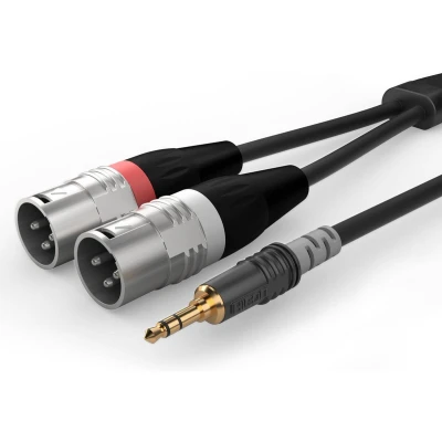 Afbeelding van Sommer Cable HBA 3SM2 0300 Audio Adapterkabel [1x XLR stekker 3 polig 1x Jackplug male 3,5 mm] 3.00 m Zwart