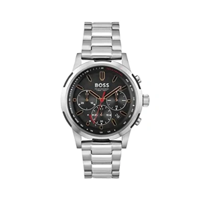 Afbeelding van BOSS Solgrade Chronograaf, Heren, Maat: One Size, Silver/black