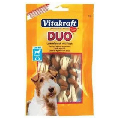Afbeelding van Vitakraft Lamb Duo Vleesstrips Lam &amp; Vis MSC hondensnack 80 gram