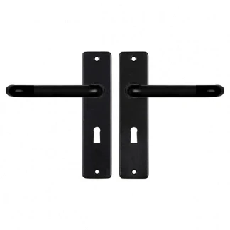 Afbeelding van Deurklink met sleutelschild Starx Coupe 56 mm (Aluminium, Zwart)