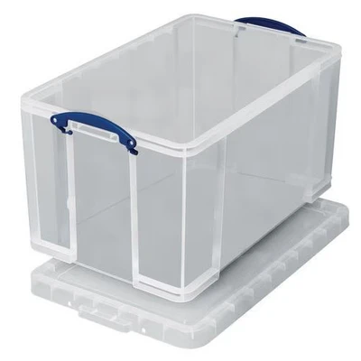 Afbeelding van Really Useful Box 84 Liter, Transparant, Per Stuk Verpakt In Karton Opbergdoos