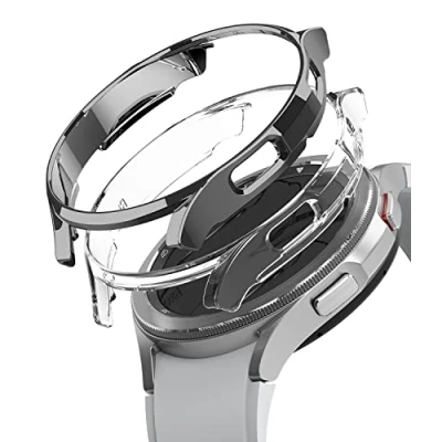 Afbeelding van Ringke Slim (2P) Hoesje Geschikt voor Samsung Watch 4 Classic 46MM Clear Zilver