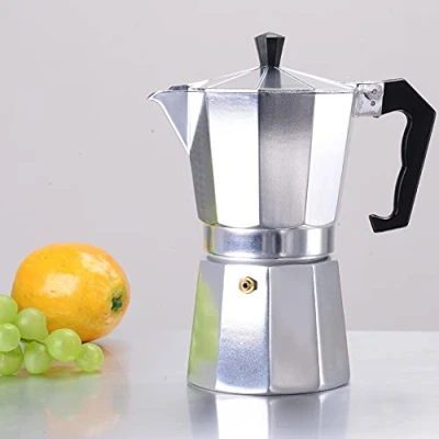 Afbeelding van PIQIUQIU Espressomachine, mokka koffiezetapparaat voor 3 kopjes koffie (150 ml), aluminium