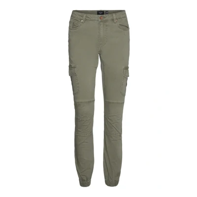 Afbeelding van Vero Moda Vmivy Ankle Cargobroek, Dames, Maat: Mx32, Ivy green