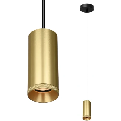 Afbeelding van Artdelight Hanglamp Milano 1 lichts 15 cm mat goud