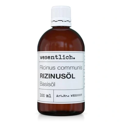 Afbeelding van wesentlich. Pure ricinusolie, 100 ml, verzorging voor huid en haar, wimpers wenkbrauwen