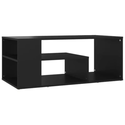 Image de vidaXL Table basse noir 100x50x40 cm bois d&#039;ingénierie806922