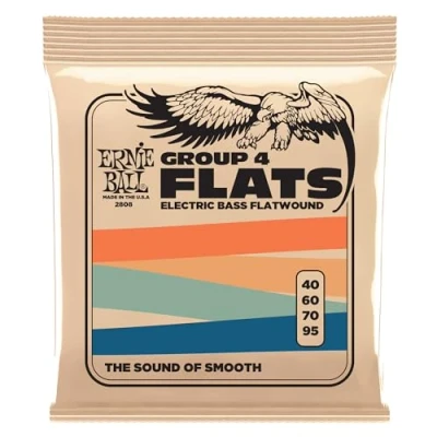 Afbeelding van Ernie Ball 2808 flatwound Bass Group IV bassnarenset
