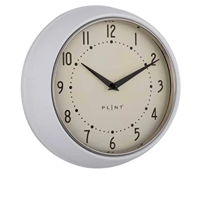 Afbeelding van PLINT A/S Retro wandklok Wit Quartz uurwerk