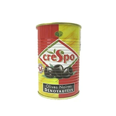 Afbeelding van Crespo Zwarte olijven zonder pit, 180 g netto uitgelekt