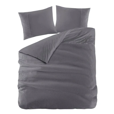 Image de Papillon Mendoza housse de couette Grande taille (240x220 cm + 2 taies d&#039;oreiller) Gris
