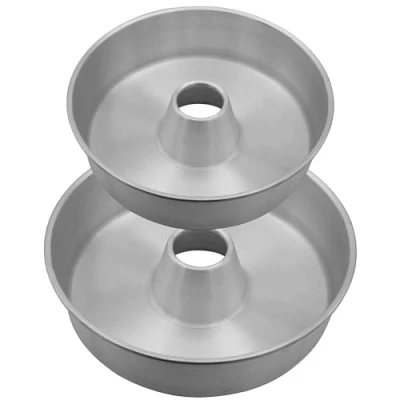 Afbeelding van Space Home Savarin bakvorm Ciambella vorm aluminium anti aanbaklaag set van 2 Ø 24 en 28 cm Made in Spanje