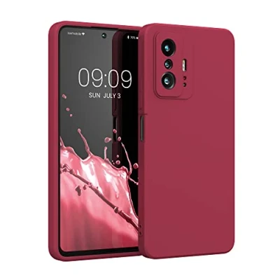 Afbeelding van kwmobile telefoonhoesje geschikt voor Xiaomi 11T / Pro Hoesje smartphone Back cover in kersrood