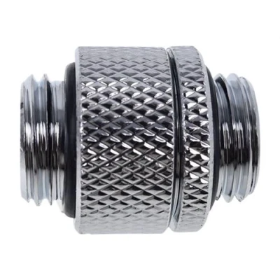Image de Alphacool Eiszapfen double nippel rotatable G1/4 outer thread to Adaptateur de raccordement du système refroidissement par liquide chrome, nickel argenté