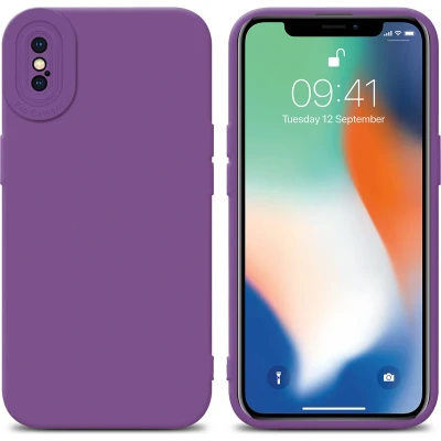 Afbeelding van Cadorabo Hoesje geschikt voor Apple iPhone XS MAX in Fluid MAT PAARS Beschermhoes gemaakt van flexibel TPU silicone Cover Case