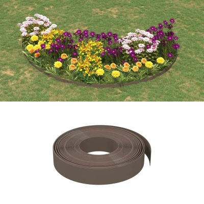 Afbeelding van vidaXL Tuinranden 4 st 10 m cm polyetheen bruin
