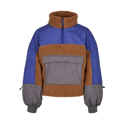 Afbeelding van Urban Classics Sherpa TONE Fleecejas, Dames, Maat: XS, Toffee/bluepurple