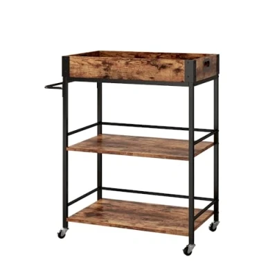 Afbeelding van Vicco Rolcontainer Fyrk, Eiken rustiek/Zwart, 65 x 84.5 cm