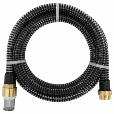 Afbeelding van Zuigslang met messing koppelingen 4 m 25 mm zwart