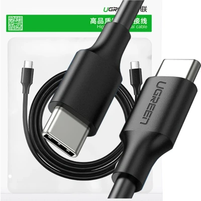 Afbeelding van UGREEN USB C naar Kabel 60W Fast Charge 1 Meter Zwart