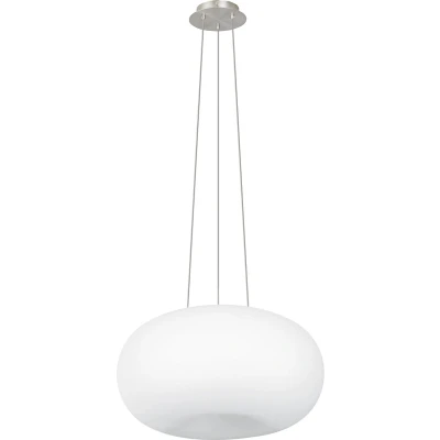 Afbeelding van EGLO Optica Hanglamp 2 Lichts Ø445mm. Nikkel Mat Wit