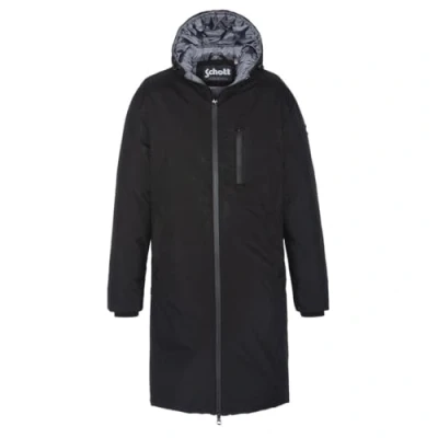 Afbeelding van Schott NYC Fargo Long Donsjack met ritssluiting, gelast, uniseks, zwart.