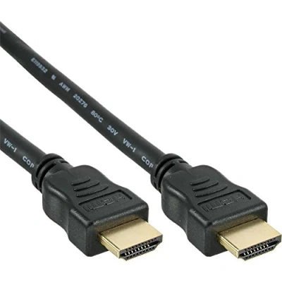 Image de InLine High Speed Câble HDMI avec Ethernet mâle pour 1 m paire torsadée blindée (STP) noir