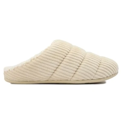 Afbeelding van FitFlop Chrissie Corduroy Pantoffels/Sloffen WIT Maat 41