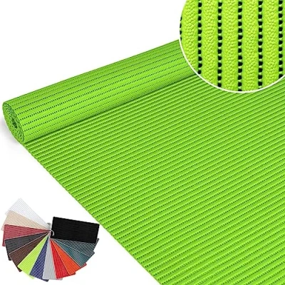 Afbeelding van ANRO Badmat van zacht schuim, antislip, effen, appelgroen, 100 x 65 cm