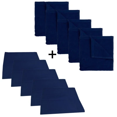 Afbeelding van The One Keuken set 5 x theedoek &amp; keukendoek Navy