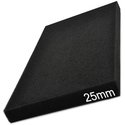 Afbeelding van Easyboost Luchtfilterschuim, 28 x 15 cm, universeel, om op maat te snijden, voor scooter, motorfiets, quad, grasmaaier, kettingzaag, filtratie luchtbox (dikte 25 mm)