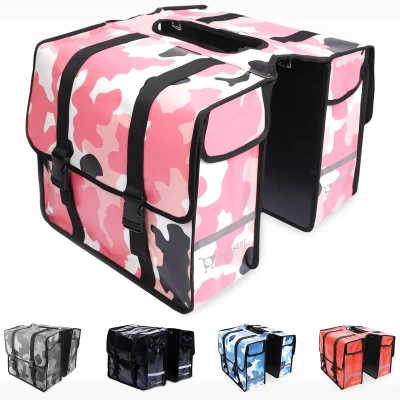 Afbeelding van Ekostar® Online shopping NIEUW Fietstassen dubbel Waterdicht Materiaal Fietstas Camouflage Roze electrische fietsen