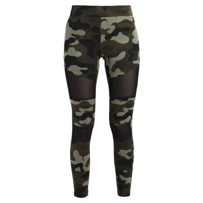 Afbeelding van Urban Classics TECH Legging, Dames, Maat: 4XL, Wood/black