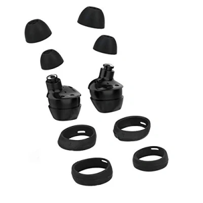 Afbeelding van kwmobile 4x cover voor in ear oortjes geschikt Samsung Galaxy Buds / Plus Vervangende oordopjes zwart