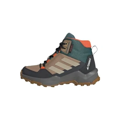 Afbeelding van Adidas Terrex AX4R Unisex Outdoorschoenen voor kinderen, Maat: 33.5, Cardboard/savannah/semi impact orange Imitatieleer/ textiel