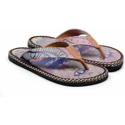 Afbeelding van GOBY Eyes Slippers Sandalen Hoge kwaliteit Handmade Maat 37