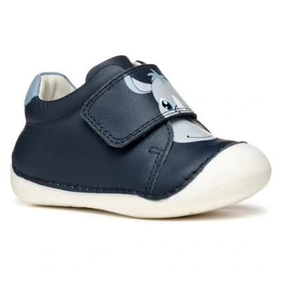 Afbeelding van Geox Tutim Babyschoenen voor kinderen, Maat: 19, Navy light sky Leer