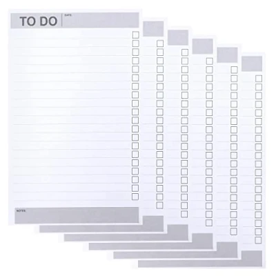 Afbeelding van Belle Vous 6 Pak To Do Lijst Notitieblok Planner 60 Dagen/Pagina’s Notitieblokken met Pagina’s Zonder Datum Memo/Organiser Pads Voor Boodschappenlijstjes, Tijdmanagen en Dagelijkse Agenda’s