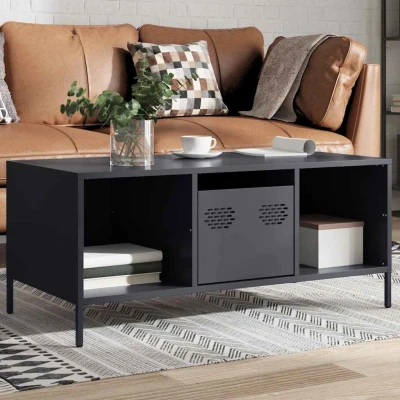 Afbeelding van vidaXL Salontafel 101,5x50x43,5 cm koudgewalst staal antracietkleurig