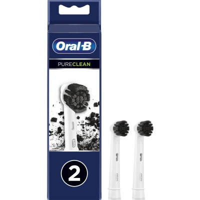 Afbeelding van Oral B Pure Clean Charchoal Opzetborstel 2 Stuks